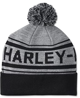 HARLEY-DAVIDSON Combustion Pom Beanie Medium Grey Heather Bommelmütze