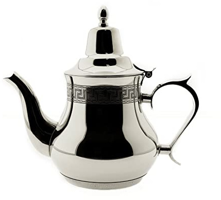 Edelstahl 1L Teekanne Induktionsherd Kaffeekanne mit hitzebeständigem Griff Küche/Cafeteria/Hotel/Restaurant