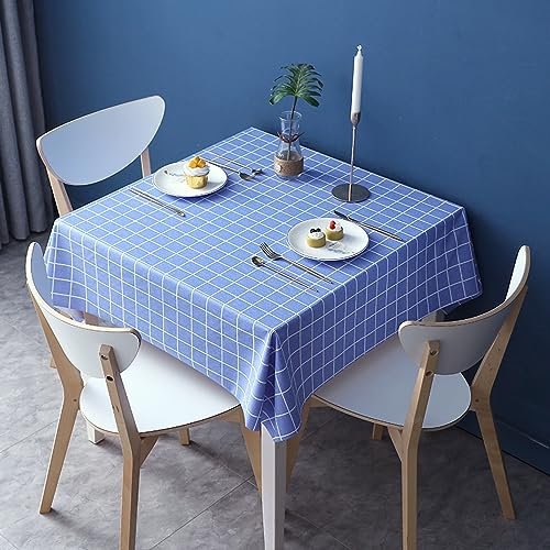 XQSSB Tischdecke Tischwäsche Tischtücher Wasserabweisend Anti Hot Scratch Resistant Tischdecke Wachstuchdecke Blue 140 × 180cm