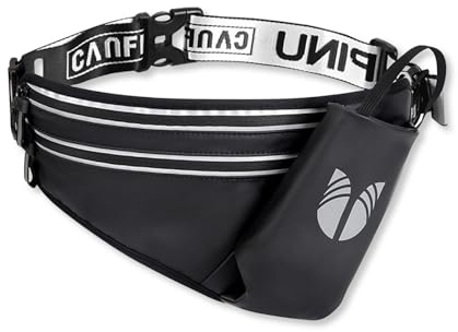 OLYSPM Laufgürtel, Handytasche Joggen, Wasserdichter Laufgürtel mit Trinkflaschentasche, Verstellbarer Lauftasche Jogging für Laufen, Wandern, Radfahren, Bergsteigen, Fitness