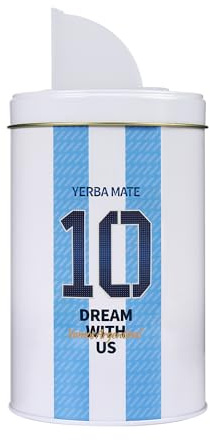 Cuopru Argentina Capitán No.10 Gerbero, contenedor Yerba Matte con pico, tapa con orificio, taza opaca fácil de llenar, funciona para dispensadores de azúcar, té, café, contenedor para café