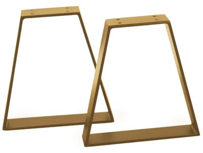 modernLOFTart Bankbeine Tischbeine - DIY Möbelfüße 60x10cm Gold - Moderner Industrie-Look für Ihr Wohnzimmer - Metall Industrial Tisch Bank Sitzbank Couchtisch Kufen - Breite 30cm, Höhe 42cm