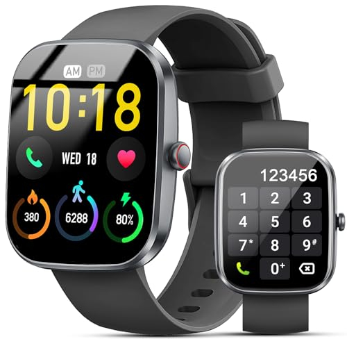 Montre Connectée Homme Femme, 1.91 Smartwatch avec Appel Bluetooth, IP68 Étanche Montre Connectee avec 110+ Sportifs, Moniteur de Fréquence Cardiaque/SpO2/Sommeil, Montre Podomètre pour Android iOS