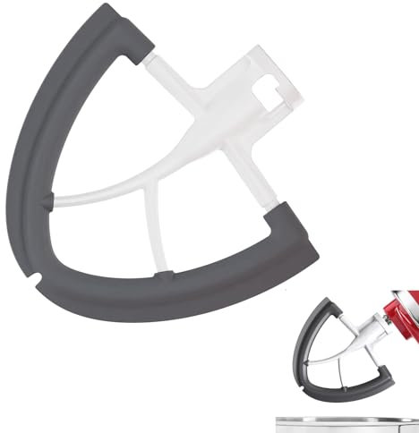 VireEyU Accessorio Frusta Piatta in Acciaio Inox per Mixer, Frusta, Utensili da Cucina per Modelli da 5,5 a 6 Quart, Incluso Raschietto, Perfetto per la Pasticceria