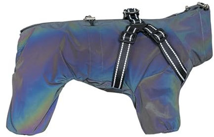 CMZYBBD Hunderegenmantel Hunde Regenmantel Mit Kabelbaum Leicht Wasserdichtem Haustier Regenmantel Für Kleine Hunde Verstellbare Reflektierende Hunderegen Overalls-reflektierend-m