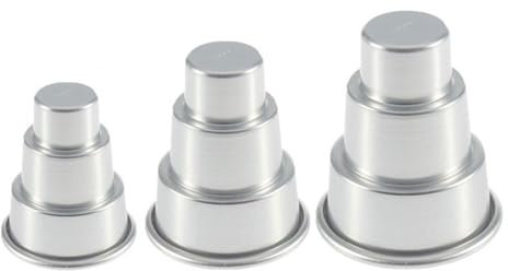 Backformen-Set, Backformen für Kuchen,Rundes Kuchenform-Set mit 3 Schichten | Antihaftbeschichtete -Kuchenform zum Backen von Kuchen, Quiches, Deep-Dish-Pizza und Obsttörtchen