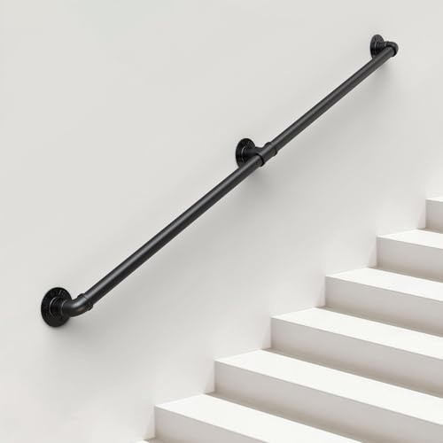 ONLT 180cm main courante Noir,Main Courante pour Escalier
