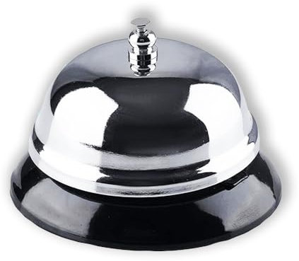 Campanello da Tavolo in Metallo Lucido per Hotel reception, ristorante