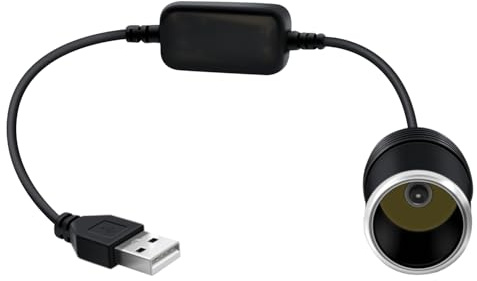 HuaLiSiJi Convertidor USB para Mechero de Coche Convertidor de 12V a 5V USB C, para Tacógrafos, GPS, Perros Electrónicos y Otros Dispositivos (USB, 1.2m)