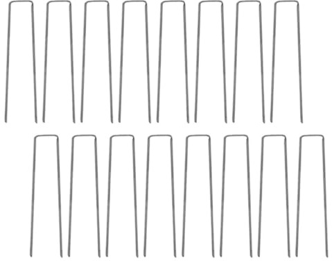 TOYANDONA 50 Pièces Piquets de Fixation Galvanisés Type pour Gazon Artificiel Lot de Outils Aménagement Paysager Agrafes de Toile Paillage Durable et Réutilisable