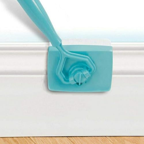 Balai Serpillère pour Plinthes Murales | Balai Serpillère | avec Long Manche Et Tête Rotative À 360 Degrés | Rétractable | pour Usage Humide Et Sec 12,5 X 32 X 8 Cm