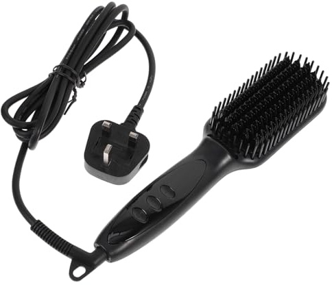 NOLITOY Gear Hair Straightener Brush for Men and Women Fast Heating PTC Comb for Beard and Hair Styling Anti-Scald Beard Straightener Comb Portable Multi-Functional Styler for Smooth Shiny