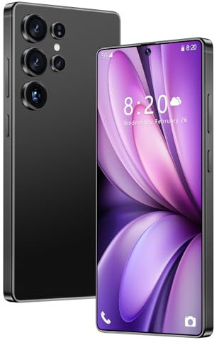 COTSRGT S26 Ultra Android 14 Mobile Phones - 8000mAh Large Battery Smartphone, 16GB 1TB, 7.3 HD Large Screen,5G/4G Dual SIM Free Unlocked Cellphones, Fingerprint/Face ID/GPS,Black-7.3 Inch