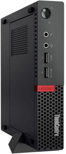 Lenovo ThinkCentre M710q Petit Bureau, Mini PC Intel Core i3-6100t, 8 Go de RAM, 256 Go de SSD, US Clavier et Souris, Win11 Pro (Renouvellé)