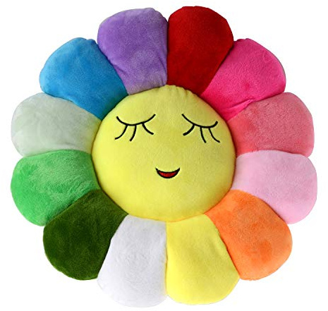 LADAMI 38,1 cm Sonnenblumen-Bodenkissen für Kinder, weiches Sitzkissen, Stuhlkissen, Sofakissen, für Mädchenzimmer und Babyzimmer, Heimdekoration