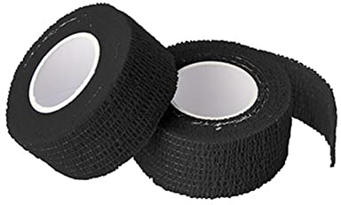 Lifemed Rollen Pflaster, selbsthaftend 5 m x 2,5 cm schwarz 99053 kohäsive Heftpflaster Finger-Pflaster wasserabweisend, 9 Stück