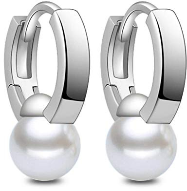 925 Sterling Silver Örhängen För Kvinnor Pärlörhängen Örhängen Smycken Lyx Hoops Kvinna 2020 FQL20008