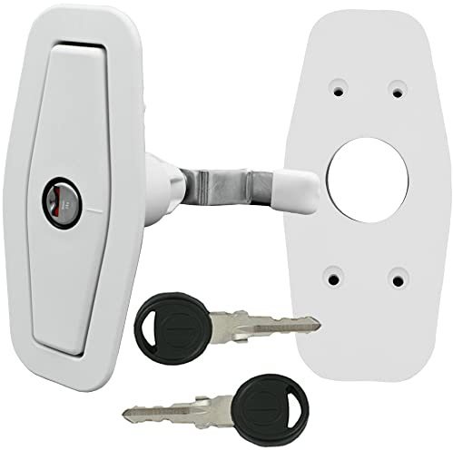 Salino Caravan Motorhome Caravan Rotary Turnbuckle Flap Lock Service Flap White