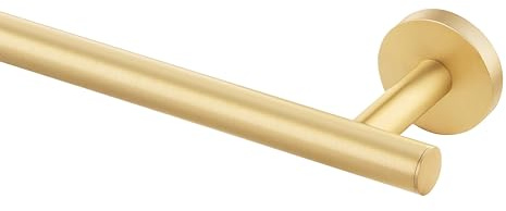QOGRISUN Handtuchstange aus Messing für Badezimmer, goldfarbener Handtuchhalter, strapazierfähig, modernes Messing-Badezimmer-Zubehör, Wandmontage, 61 cm Gesamtlänge, gebürstetes Messing