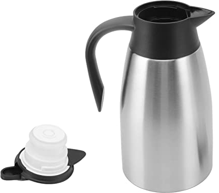 Carafe à Café Thermique, à Eau en Acier Inoxydable 304, Remplacements de Pot Thermique à Café de Type Presse, Pichet à Café de Grande Capacité de 1,5 ou 2 litres pour Eau Chaude(2L)