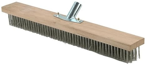 1 cepillo de escoba de alambre de acero inoxidable de 20/30/45 cm, para barrer el suelo, jardín, musgo, limpiador de cocina, herramientas de limpieza del hogar (50 cm)