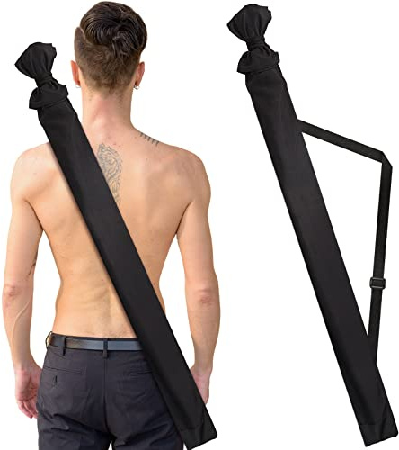 Patelai Sword Bag Katana Carrying Bag Black Ninja Sword Sheath Halloween Cosplay Carrying Case Martial Arts Back Strap Holder for Samurai Cosplay Halloween Party(Classic)