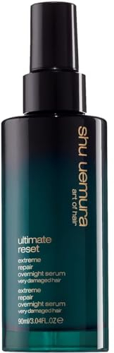 SHU UEMURA ART OF HAIR - Ultimate Reset - Sérum de Nuit Ultra Réparateur - Hydrate, Protège & Répare en Profondeur - Extrait de Riz & Peptides - Tous Types de Cheveux Très Abîmés - 90ml
