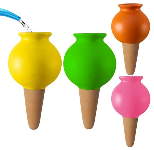 Generisch Lot de 4 Pointes d'irrigation enfichables en céramique - Arroseur de Plug-in - Système d'irrigation pour intérieures et extérieures, arrosage de Jardin pour aloès