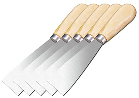 Spachtelmesser, Tapetenschaber, Farbschaber, Werkzeug for Verteilen von Trockenbau-Spachtelmasse und Schlamm, Klebeband, Schaben von Farbe, 5 Stück, 10,2 cm (Size : 1.5inch)
