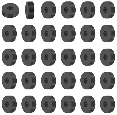PATIKIL 30pcs Espaciadores de Goma, M4 Arandelas Multiusas Almohadillas de Aislamiento Antivibración Redondo de Neopreno Aislante para DIY Impacto Absorbente, 4x12x4mm (ID*OD*Grosor)