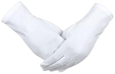 IPNSDON 1 Paar kurze Satin-Handschuhe, weiß, Damen-Braut-Tanzhandschuhe, Party, schwarz und weiß, Stretch-Opernhandschuhe, Erwachsenengröße, Gesamtlänge 22,9 cm, geeignet für Hochzeit