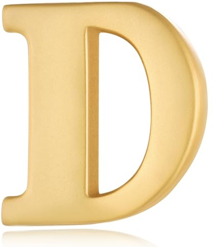 HONEY BEAR 1 Stück Buchstaben Brief Broschen Pins A bis Z, für Herren/Damen Anzug Hemd,Matte Gold