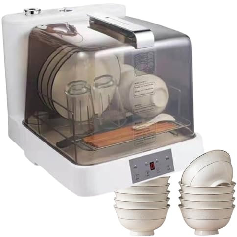 MhWrughts Dishwasher with Built-in Water Tank for Apartments, Dormitories, Offices - Household Desktop Dishwasher, Table Cleaning Cabinet