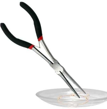 Alicates de punta de aguja larga, alicates pequeños de largo alcance, alicates de joyería de 6 pulgadas, alicates de espacios estrechos, alicates de punta larga, alicates de ángulo recto, alicates de