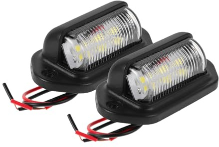 Generico 2 Pezzi Di Luce Targa Esterna A LED Per Rimorchio Per Auto, Luce Di Segnalazione Per Targa A LED Ad Alta Luminosità, Fanale Posteriore Per Camion Camper