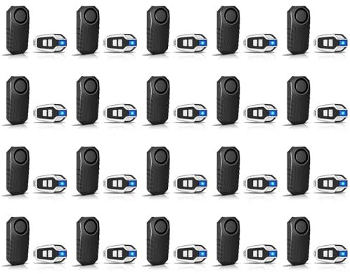 NineLeaf 113db Bicycle Alarm, Bike Alarms for Ebikes, Bicycle Alarm System Anti Theft, IP65 Waterproof, 7 Levels of Sensitivity, Easy Installation, for Bicycles, Electric Bicycles, Motorcycle, 20PK