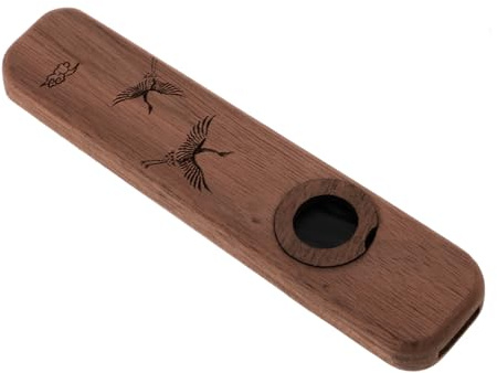 VINTORKY Wood Kazoo Musikinstrument Schwarzem Walnussholz Für Professionelle Aufführungen Tragbar Und Leicht Für Partys Begleiter Für Gitarre Und Ukulele