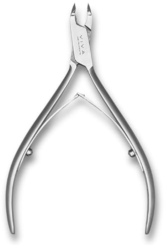 Tronchese professionale per cuticole per manicure e pedicure, in acciaio inox, affilato, per rimuovere cuticole con lame da 3 mm e 5 mm (oro e argento), rimozione unghie e pelle morta (argento, lama