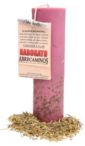 LAMARE Velón Esotérico Rabogato - Abrecaminos - Vela Esotérica Ritual para Potenciar Proyectos, Eliminar Obstáculos, Atraer Nuevas Oportunidades - Velas Artesanales con Mecha 100% Algodón Natural