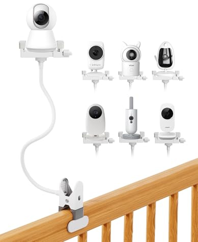 Soporte Universal para Monitor de Bebé GHB Camara,Philips Avent/Momcozy/ieGeek BOIFUN/GHB/Hellobaby,Soporte Flexible para Cámara de Bebé con Rosca 1/4,Compatible con la mayoría de vigilabebés