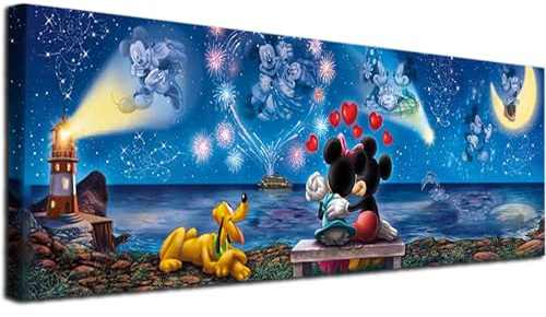 YALKIN 5D Diamond Painting Erwachsene Kinder Großes XXL 30x90cm Diamant Painting Bilder Diamond Art Erwachsene Full DIY Diamant Kunst Malerei Stickerei Set Kreuzstich Bilder Home Wand Dekor