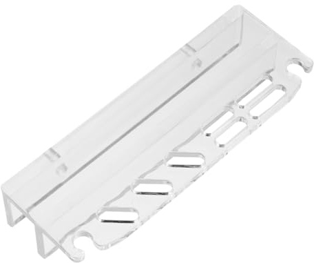 Abaodam Acryl Aquarium Werkzeughalter mit Rillen für Scheren Pinzetten Scraper Leichter Kompakter Wasserpflanzen Pflege Organizer Langlebig und Einfach an Aquariumglas zu Befestigen