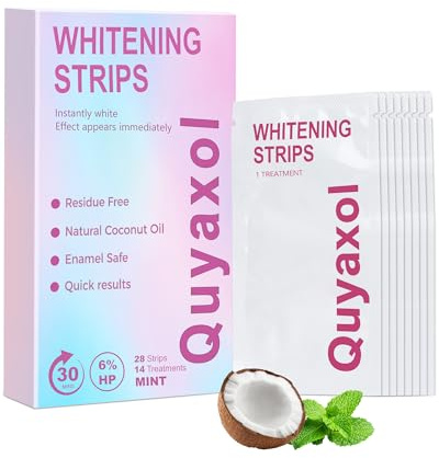 Teeth Whitening Strips, Teeth Whitening Strips Kit 14 Treatments, Enamel Safe for Sensitive Tooth, 14-Day Treatment with Non-Slip, Bleaching Tooth of Peroxide for a Radiant, Pack of 28 Strip