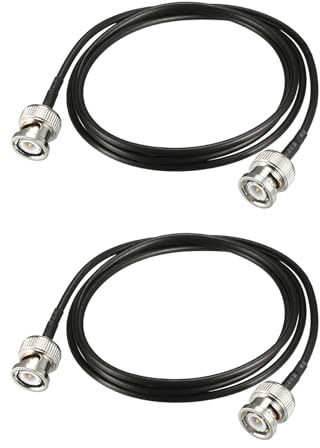 QUARKZMAN 2 Pezzi Cavo Di Collegamento Coassiale BNC Maschio 50 Ohm | 0.8 Metri RG174
