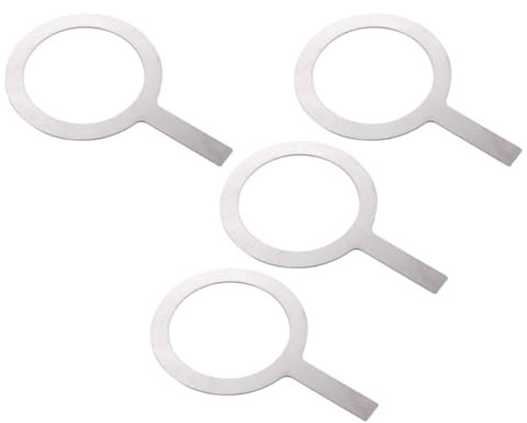 CAXUSD Anneaux Anti-brûlure en Acier Inoxydable Lot de 4 pour Couvre-bords de Tasses à Lait Utilisés en Salon de Café et Boutique de Thé Résistant Corrosion