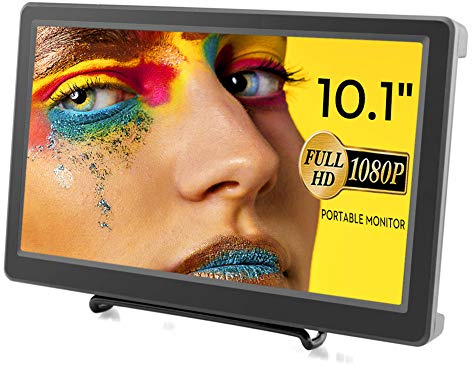ELECROW 10.1 Portable Monitor 1080P IPS with HDMI & VGA for Pi & PC | 1920x1080 IPS display Plug-and-play setup Mini Monitor for Raspberry Pi & Game Console Compatible with Win 7/8/10/11