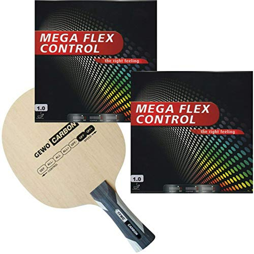 GEWO Power Carbon Komplettschläger,Profi, Tischtennisschläger, Konkav