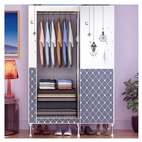 Armadi per Guardaroba Portatili Armadio per Camera da Letto Porta Scorrevole Armadio per Guardaroba Portatile Organizzatore per la conservazione dei Vestiti 43,3x20x67 Pollici Faci