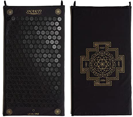 ShaktiMat Acupressure Mat for Relaxation, Massage Muscles, Aid Sleep & Unlock Inner Tension, Similar to Acupuncture, No Needles Required (Classic, Level 1, Shakti Black)