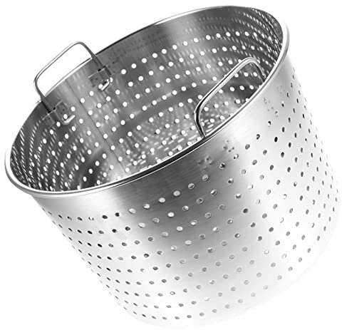 Secchio Filtrante in Acciaio Inox Argentato, 1 Pezzo